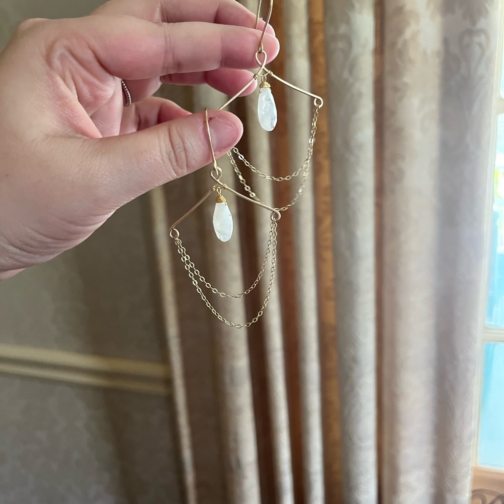 Gold filled chandelier earrings
